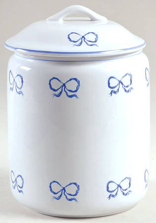 Ruban Blue Medium Canister & Lid with Seal Ring