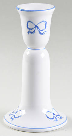 Ruban Blue Single Light Candlestick