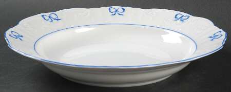 Ruban Blue Large Rim Soup Bowl