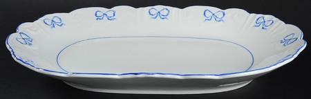 Ruban Blue 13" Oval Serving Platter