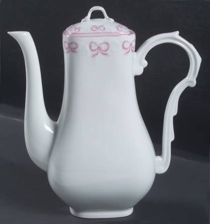 Ruban Pink Mini Coffee Pot & Lid