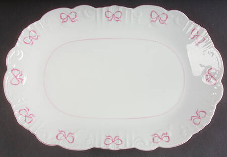Ruban Pink 14" Oval Serving Platter