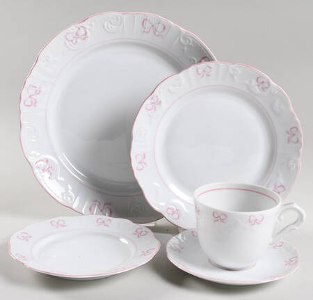 Ruban Pink 5 Piece Place Setting