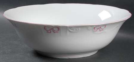 Ruban Pink 10" Round Vegetable Bowl