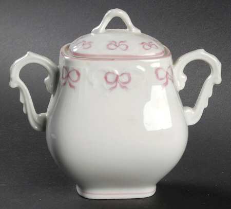 Ruban Pink Sugar Bowl & Lid