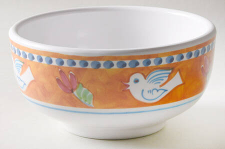 Campagna Bird (Uccello) Melamine Soup/Cereal Bowl by Vietri (Italy)