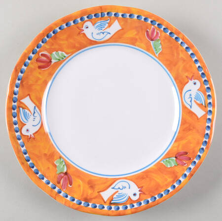 Campagna Bird (Uccello) Melamine Dinner Plate by Vietri (Italy)
