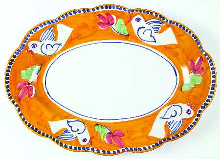 Campagna Bird (Uccello) 22" Oval Serving Platter