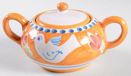 Campagna Bird (Uccello) Sugar Bowl & Lid