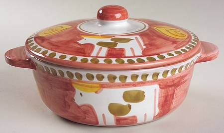 Campagna Cow (Mucca) 1 Qt Round Covered Casserole