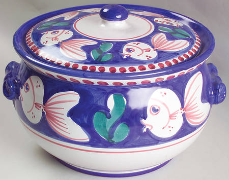 Campagna-Fish Royal Blue (Pesce) Tureen &  Lid