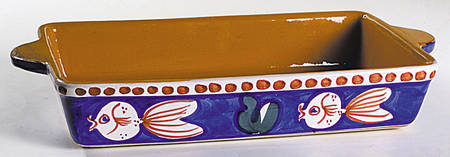 Campagna-Fish Royal Blue (Pesce) 15" Rectangular Baker