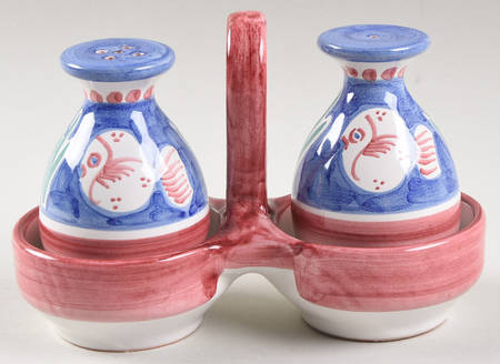 Campagna-Fish Royal Blue (Pesce) (3 Pc) Salt & Pepper Tray Set