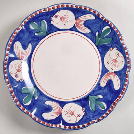 Campagna-Fish Royal Blue (Pesce) 13" Chop Plate (Round Platter)