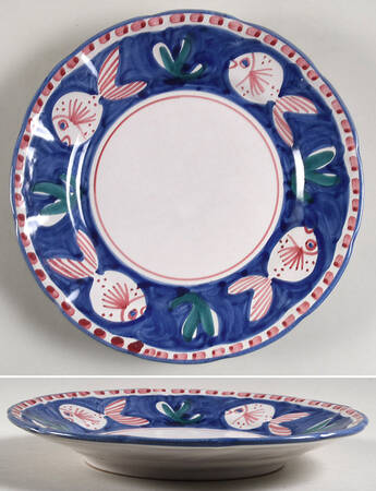 Campagna-Fish Royal Blue (Pesce) 10" Soup/Pasta Bowl