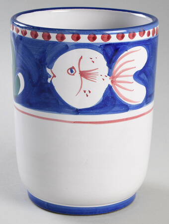 Campagna-Fish Royal Blue (Pesce) 6" Storage Jar No Lid