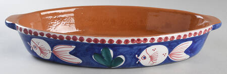 Campagna-Fish Royal Blue (Pesce) 15" Oval Baker