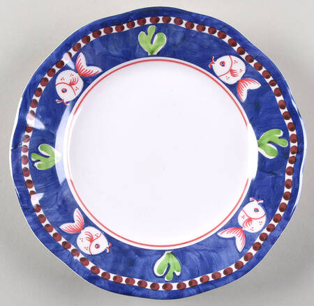 Campagna-Fish Royal Blue (Pesce) Melamine Salad/Dessert Plate