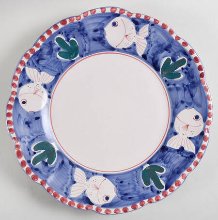 Campagna-Fish Royal Blue (Pesce) Plate Wall