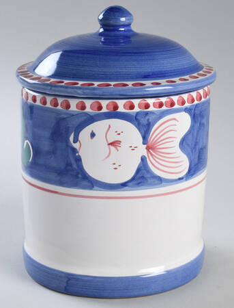 Campagna-Fish Royal Blue (Pesce) Small Canister & Lid