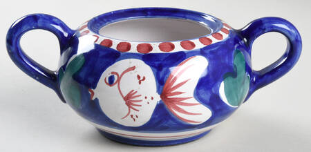 Campagna-Fish Royal Blue (Pesce) Sugar Bowl No Lid