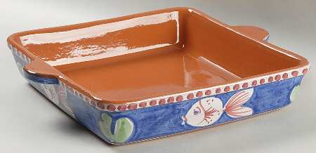 Campagna-Fish Royal Blue (Pesce) 11" Square Baker