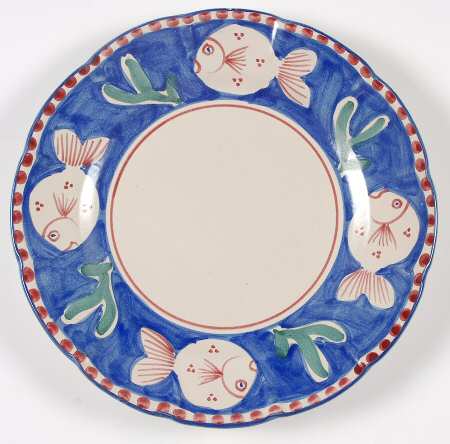 Campagna-Fish Royal Blue (Pesce) Large Dinner Plate