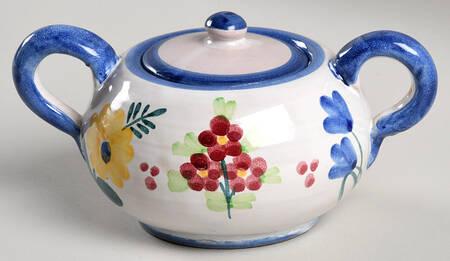 Campagna Flowers Sugar Bowl & Lid