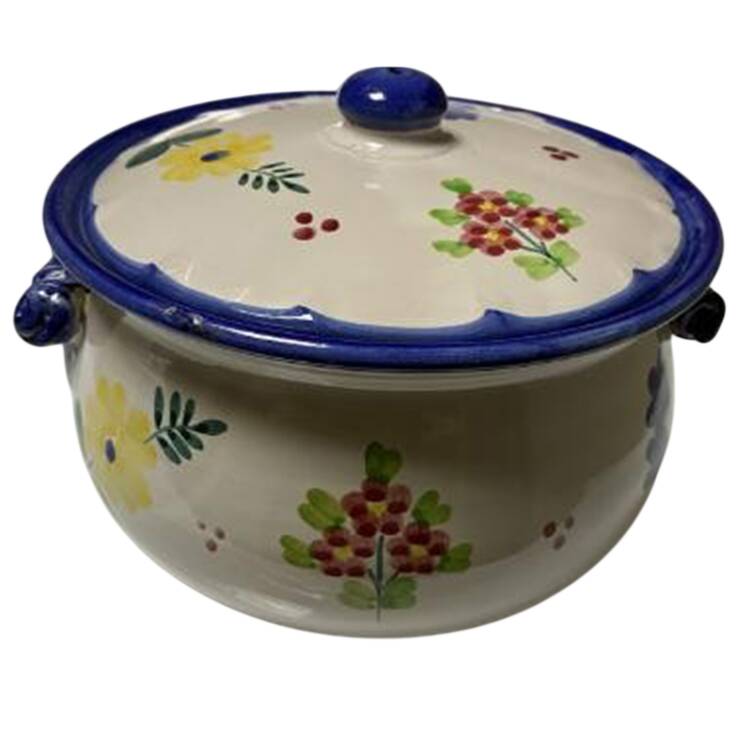Campagna Flowers 3 Quart Round Covered Casserole