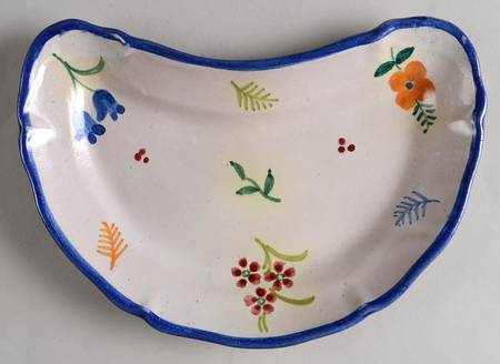 Campagna Flowers Crescent Salad Plate