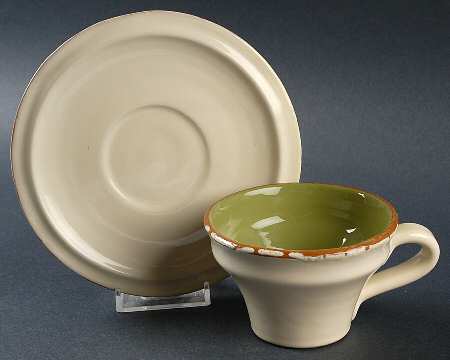 Cucina Fresca Flat Demitasse Cup & Saucer Set