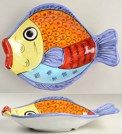 Fish Fish (Fish Completely Colored) 16" Oval Fish Dish