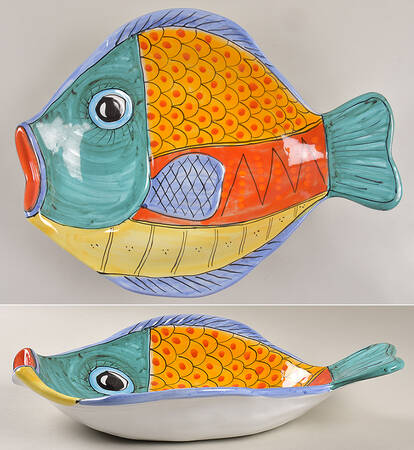 Fish Fish (Fish Completely Colored) 16" Oval Fish Dish