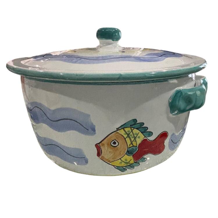 Fish Fish (Fish Completely Colored) 5 Quart Round Covered Casserole