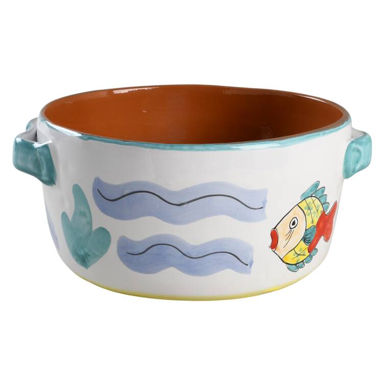 Fish Fish (Fish Completely Colored) 5 Quart Round Casserole No Lid