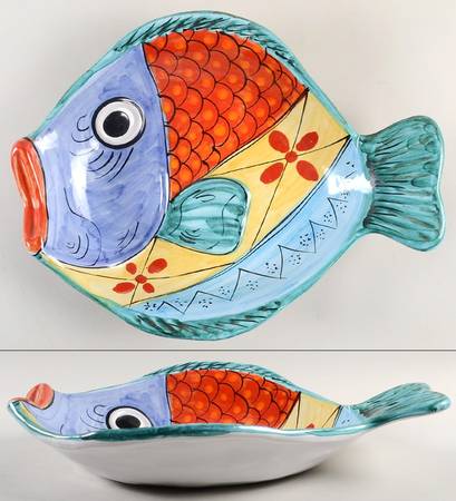 Fish Fish (Fish Completely Colored) 16" Oval Fish Dish