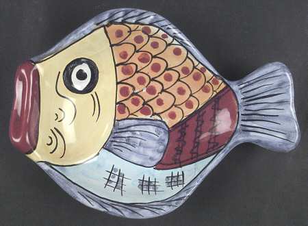 Fish Fish (Fish Completely Colored) 10" Oval Fish Dish