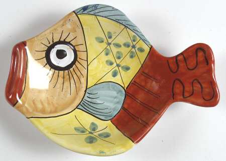 Fish Fish (Fish Completely Colored) 10" Oval Fish Dish