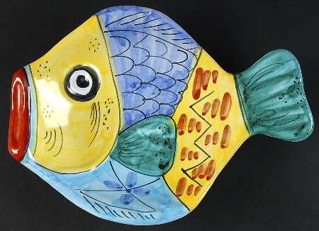 Fish Fish (Fish Completely Colored) 10" Oval Fish Dish