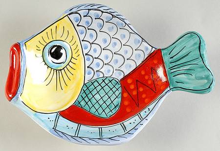 Fish Fish (Fish Completely Colored) 10" Oval Fish Dish