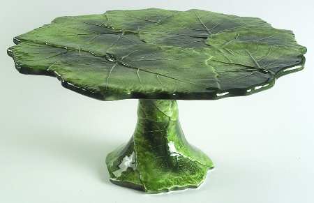 Foglia Fresca 13" Diameter Pedestal Cake Stand