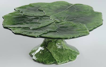 Foglia Fresca 9" Diameter Pedestal Cake Stand