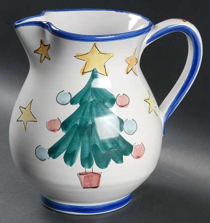 Natale (Blue Trim) 56 Oz Pitcher