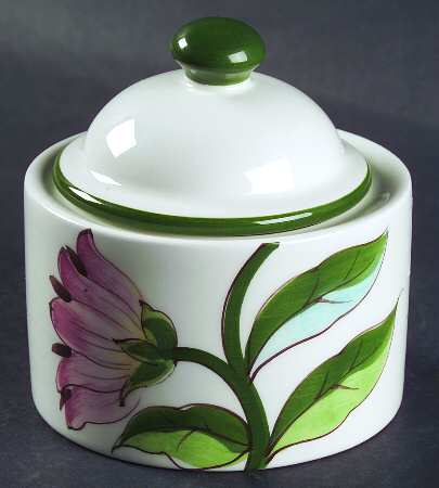 Pomegranate Sugar Bowl & Lid