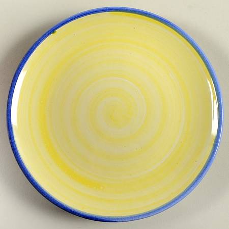 Rainbow Sunburst Yellow Salad Plate