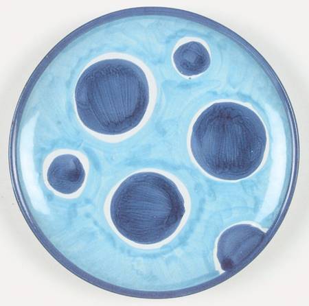 Rainbow Turquoise Accent Salad Plate