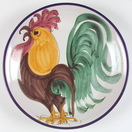 Rooster 14" Chop Plate (Round Platter)
