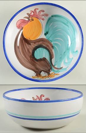Rooster 10" Large Salad Serving Bowl