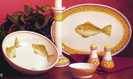 Trota Verde (Green Trout) 16" Oval Serving Platter