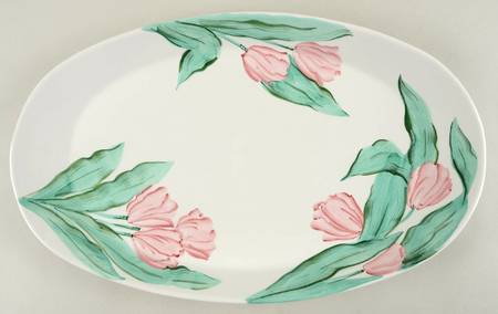Tulipani D'Acqua 20" Oval Serving Platter